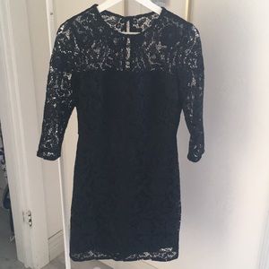 J.Crew Collection Black Lace Dress Size 4 LBD